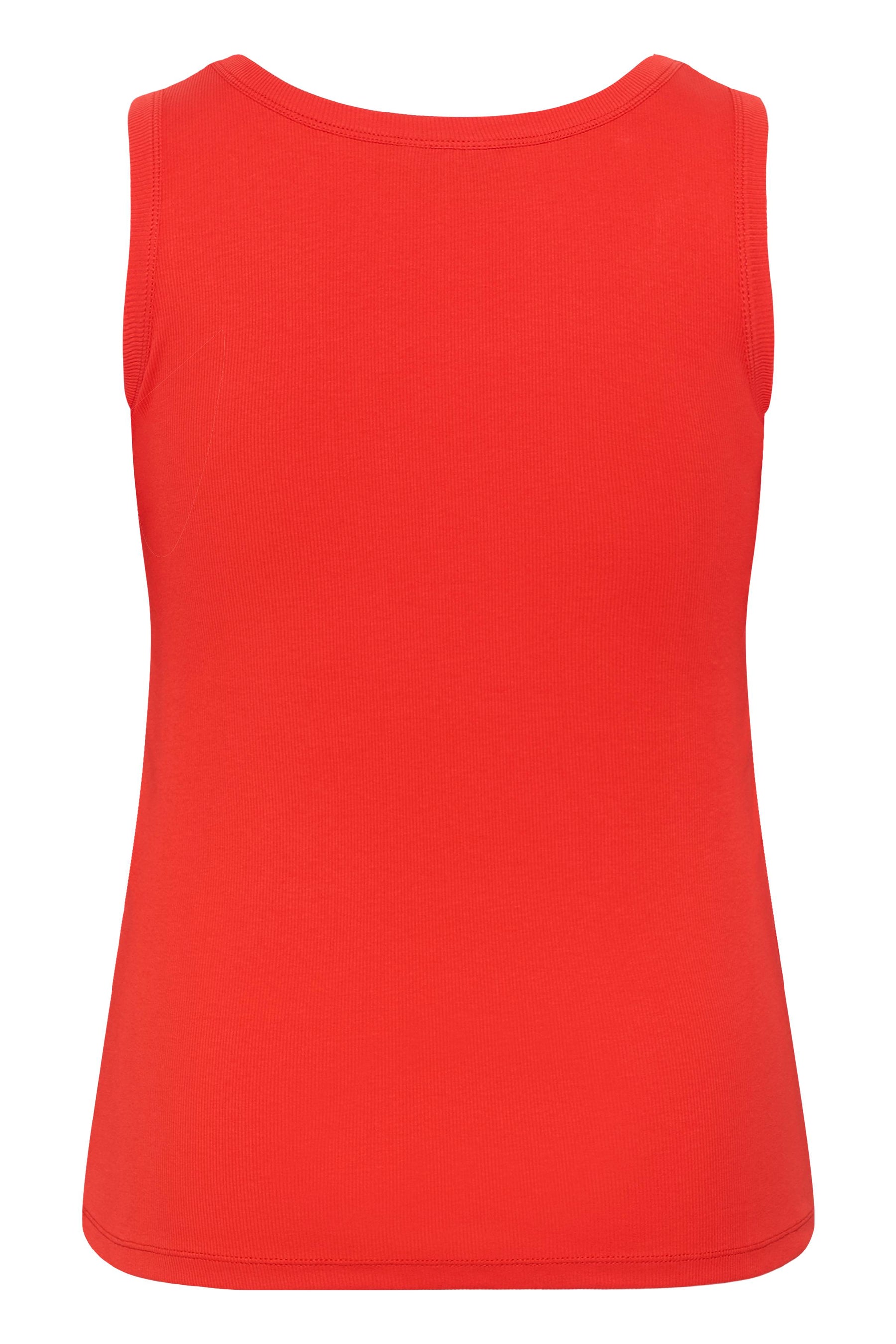 Kaffe Curve Carina Vest Top in Poppy Red 