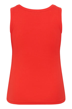 Kaffe Curve Carina Vest Top in Poppy Red 