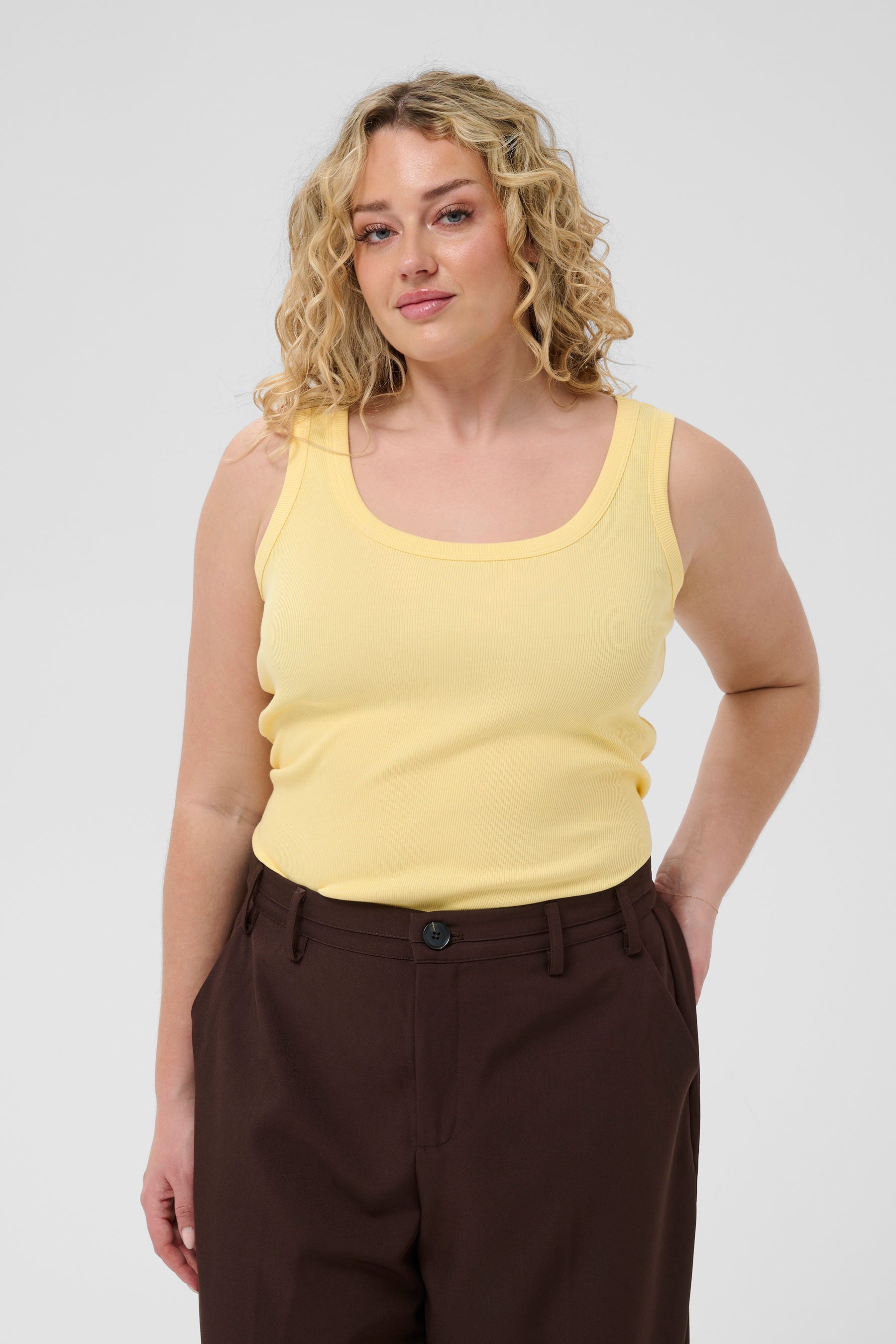 Kaffe Curve Carina Vest Top in Sunlight 