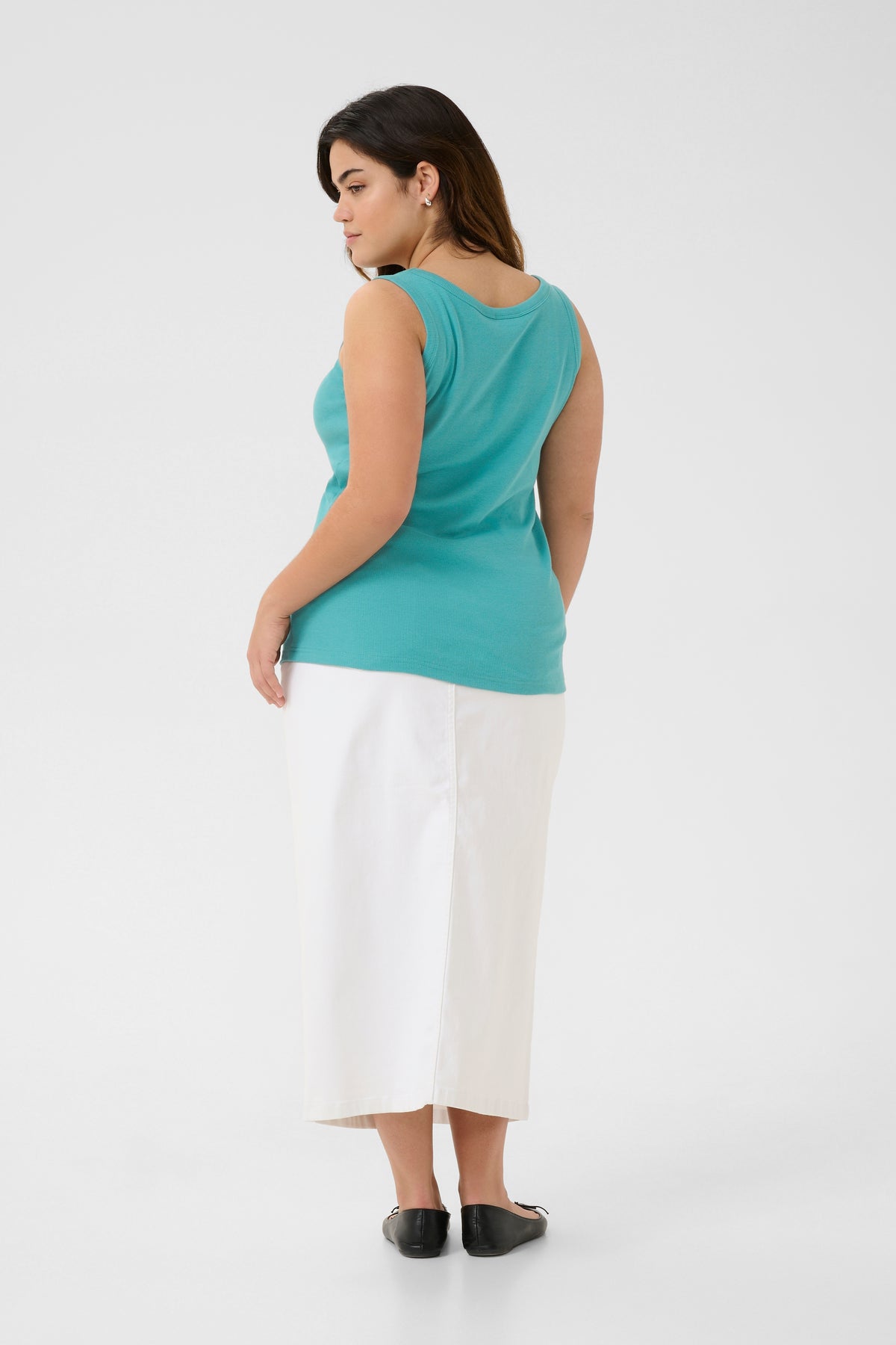 Kaffe Curve Carina Vest Top in Teal