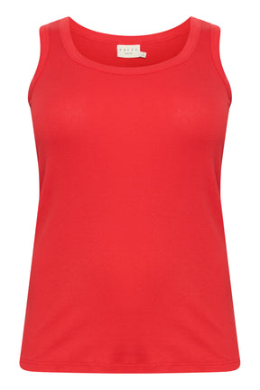 Kaffe Curve Carina Vest Top in True Red 