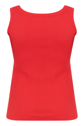 Kaffe Curve Carina Vest Top in True Red  