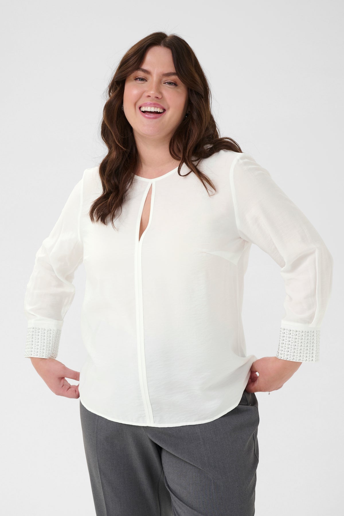 Kaffe Curve Cenia Blouse in White