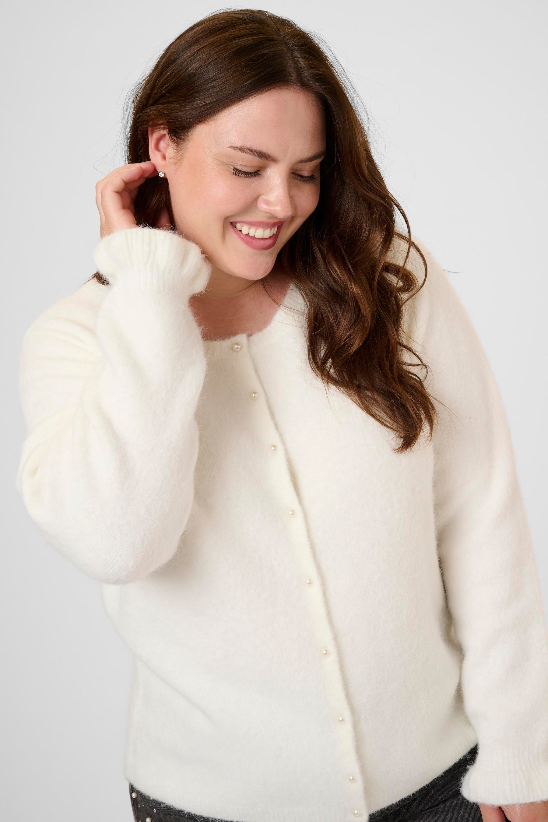 Kaffe Curve Cirsten Cardigan in White