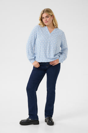 Kaffe Curve Diana Blouse in Blue