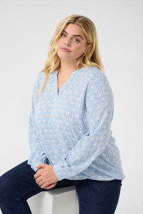 Kaffe Curve Diana Blouse in Blue
