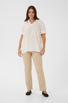  Kaffe Curve Dina Blouse in White 
