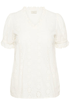 Kaffe Curve Dina Blouse in White 
