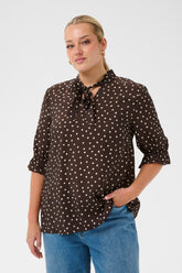 Kaffe Curve Ditte Blouse in Brown 