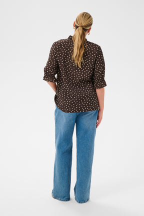 Kaffe Curve Ditte Blouse in Brown 