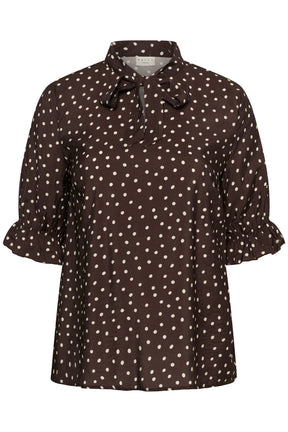 Kaffe Curve Ditte Blouse in Brown 