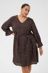 Kaffe Curve Ditte Dress in Brown 