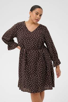 Kaffe Curve Ditte Dress in Brown 