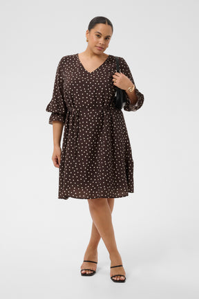 Kaffe Curve Ditte Dress in Brown 