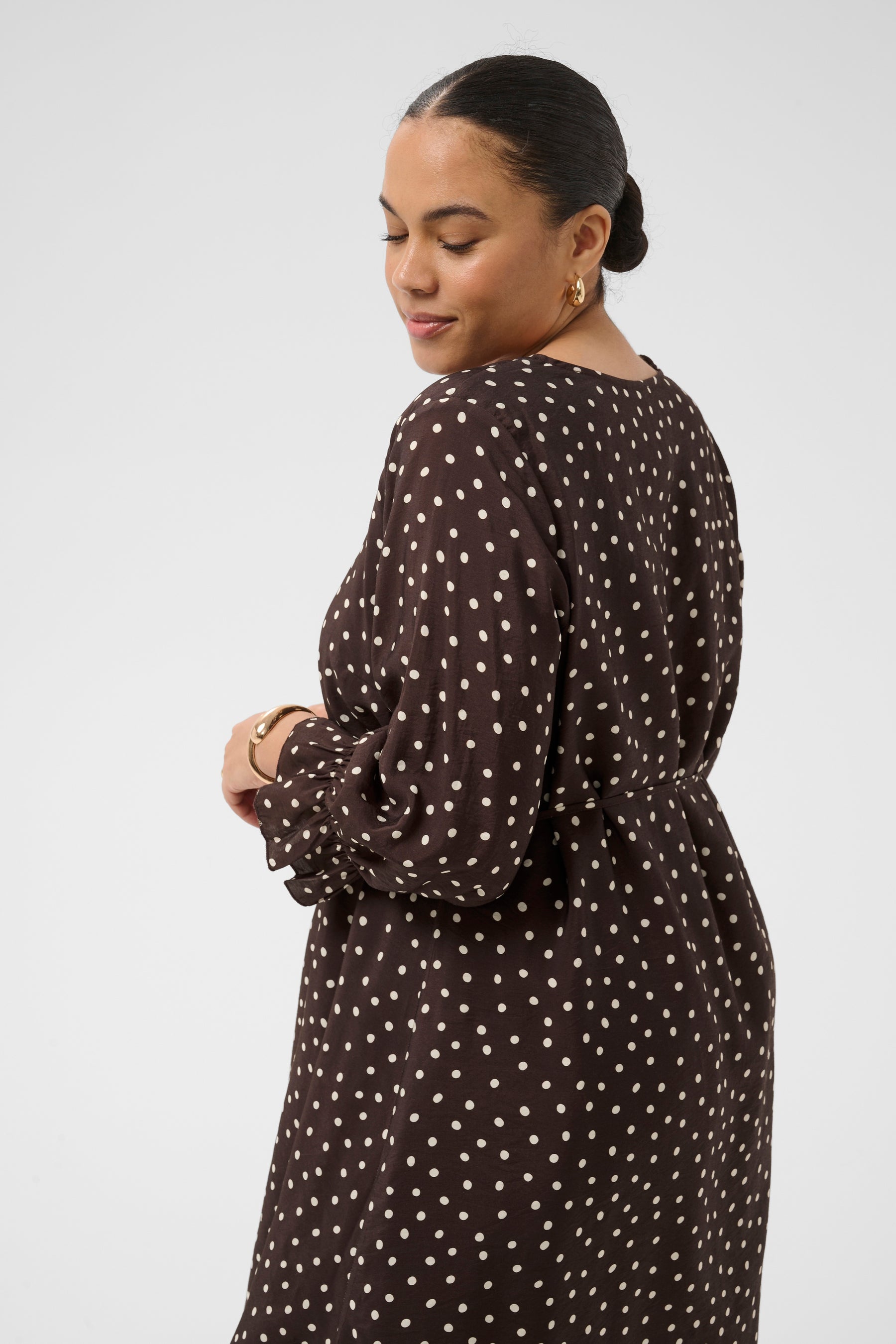 Kaffe Curve Ditte Dress in Brown 