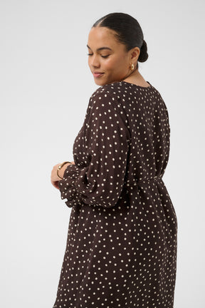 Kaffe Curve Ditte Dress in Brown 