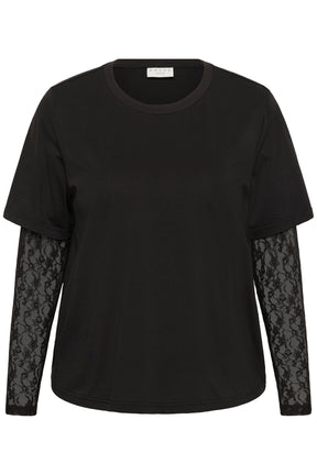 Kaffe Curve Dori T-Shirt in Black 