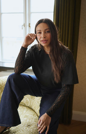 Kaffe Curve Dori T-Shirt in Black 