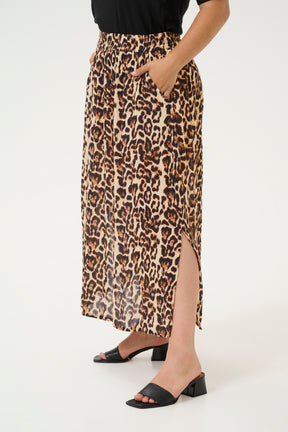 Kaffe Curve Edina Leopard Skirt