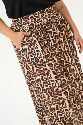 Kaffe Curve Edina Leopard Skirt