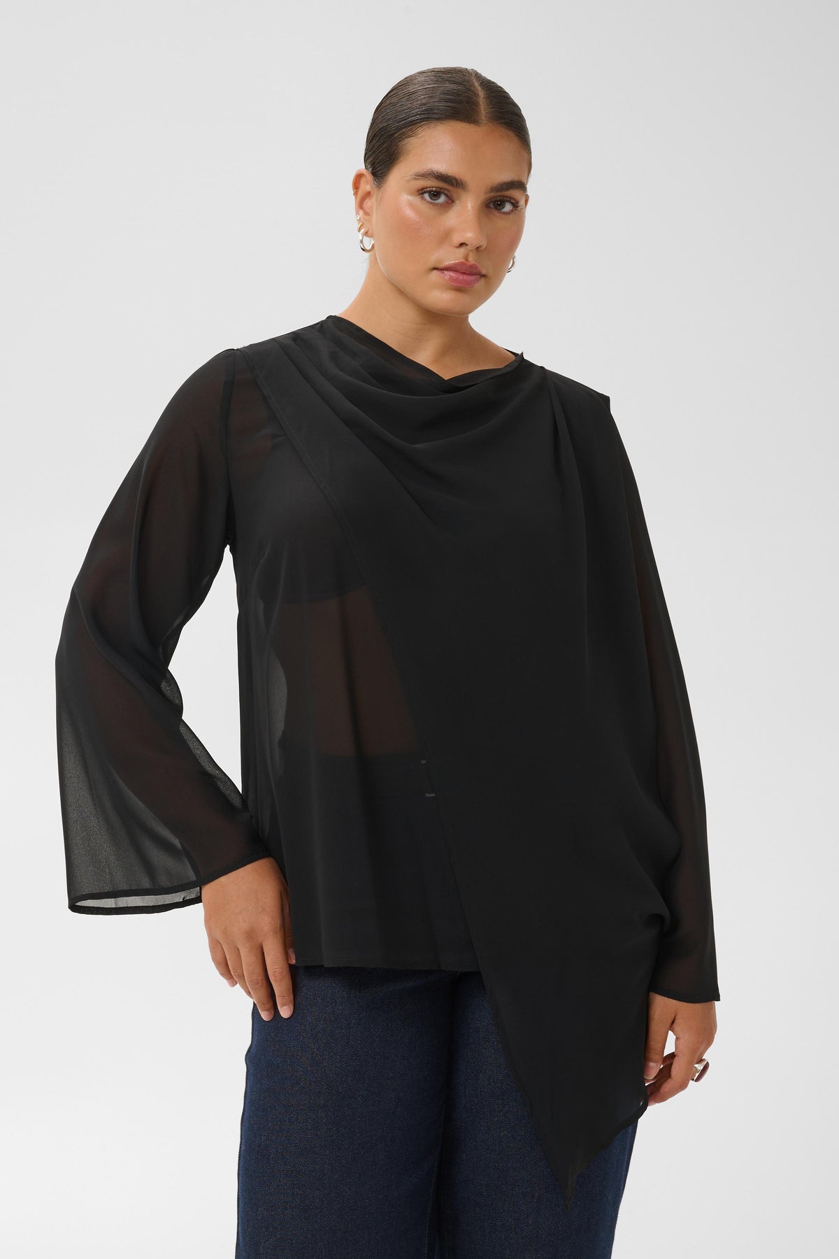 Kaffe Curve Eliana Blouse in Black 