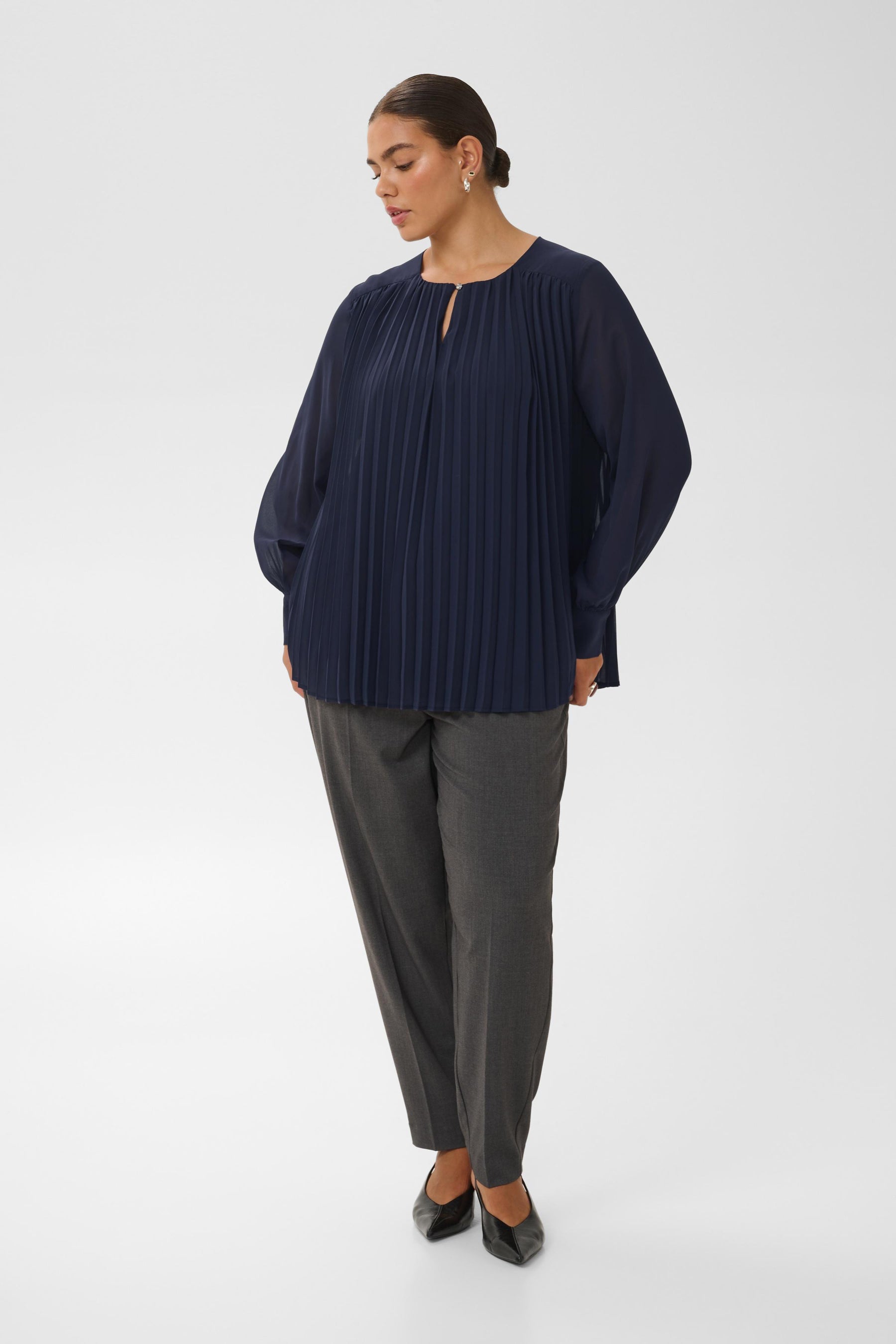 Kaffe Curve Eliana Blouse in Graphite 