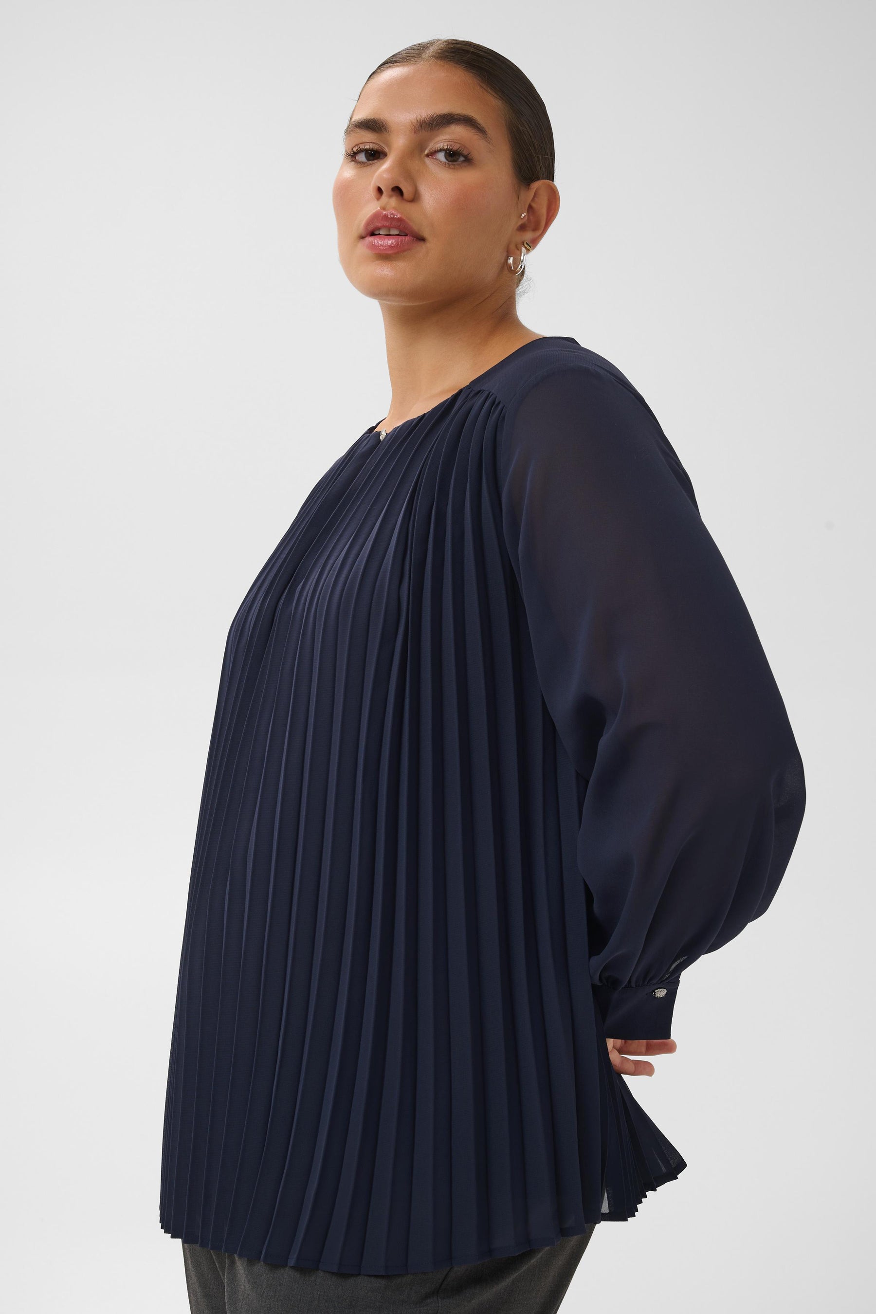 Kaffe Curve Eliana Blouse in Graphite 
