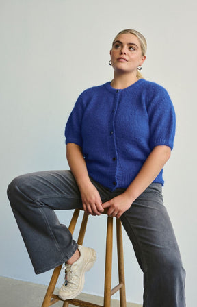 Kaffe Curve Emilia Cardigan in Blue