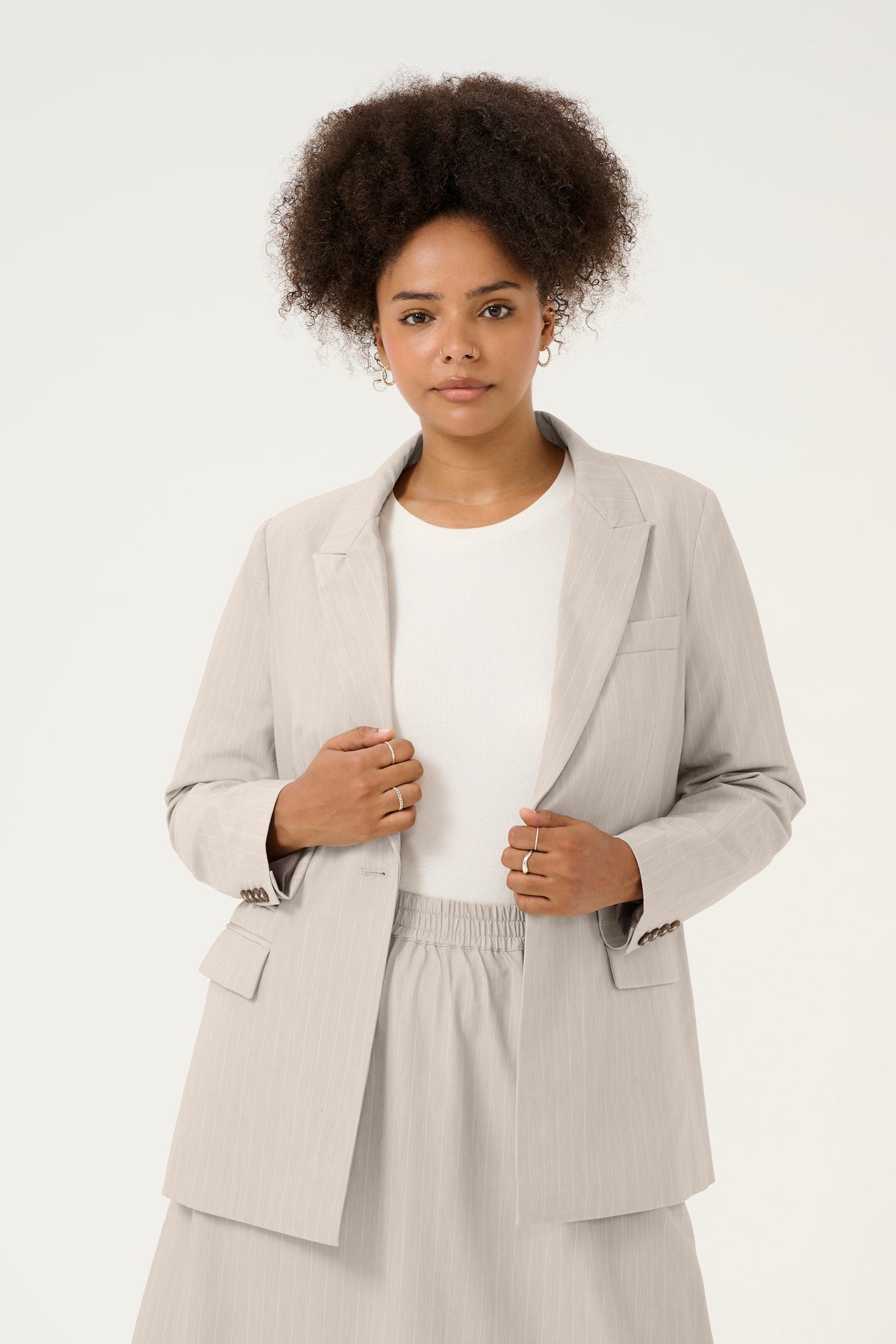 Kaffe Curve Esta Blazer in Cream