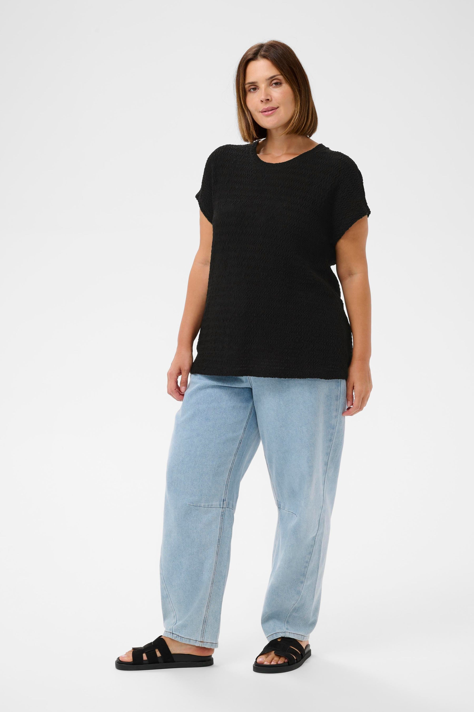 Kaffe Curve Felice Top in Black 