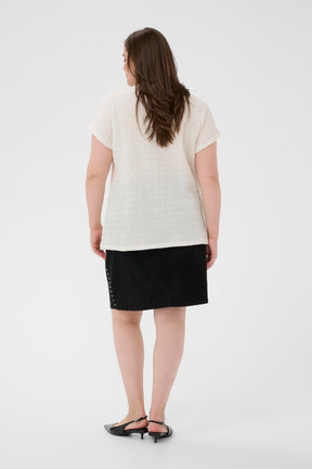 Kaffe Curve Felice Top in White 