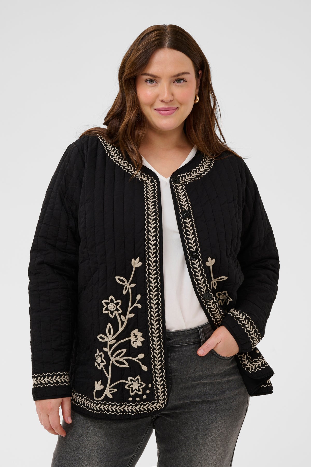 Kaffe Curve Fine Jacket in Black 