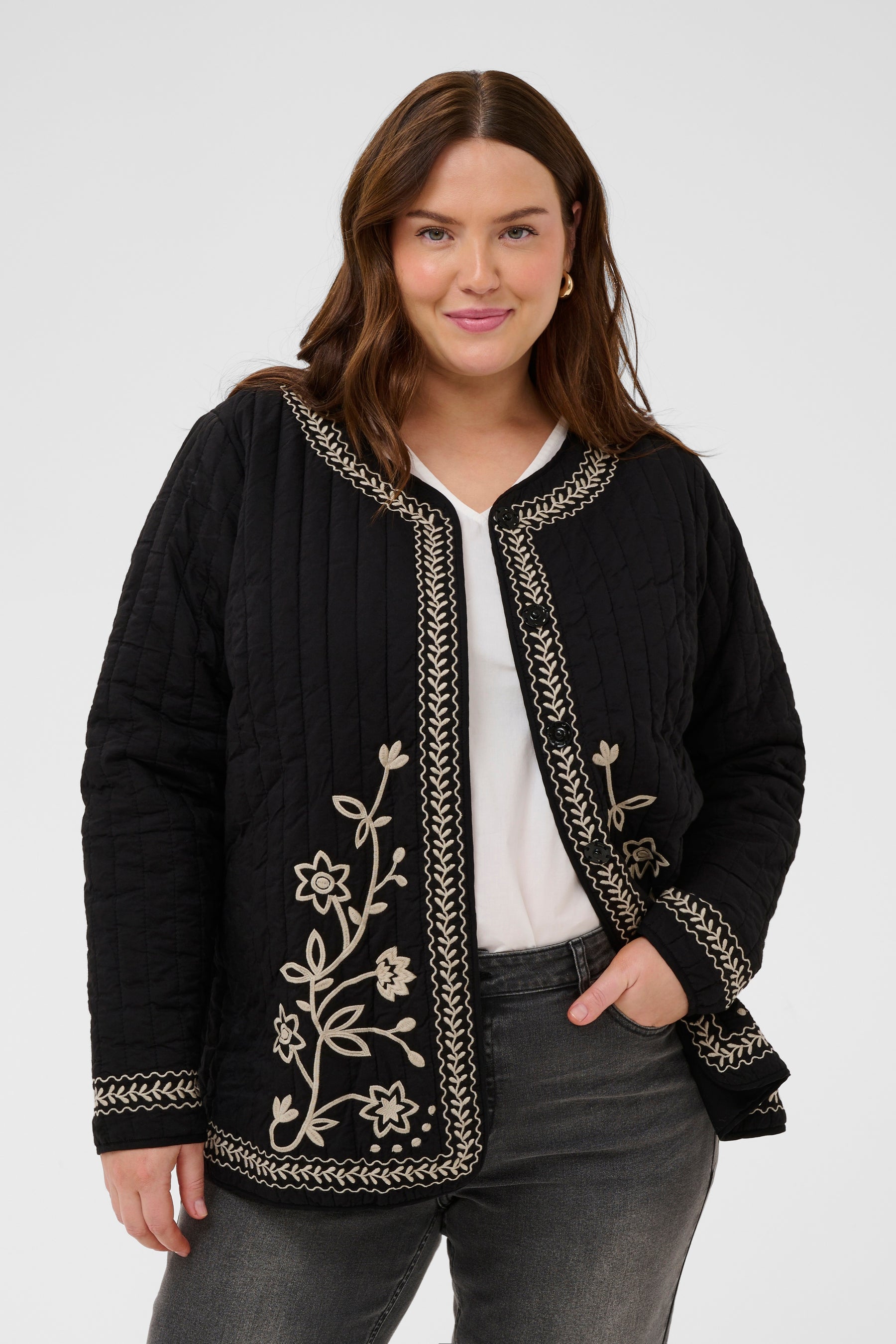 Kaffe Curve Fine Jacket in Black 