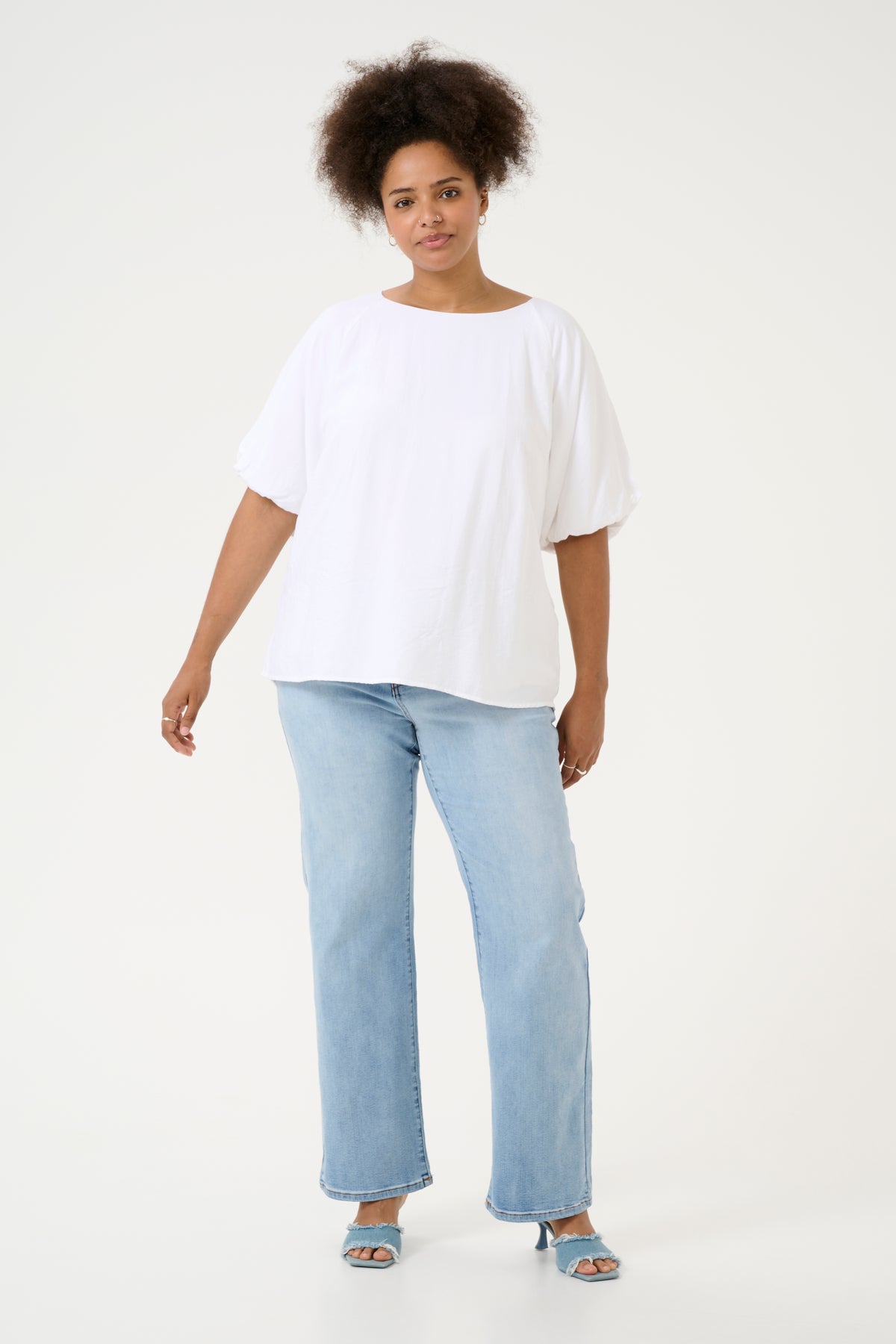 Kaffe Curve Gabbi Blouse in White