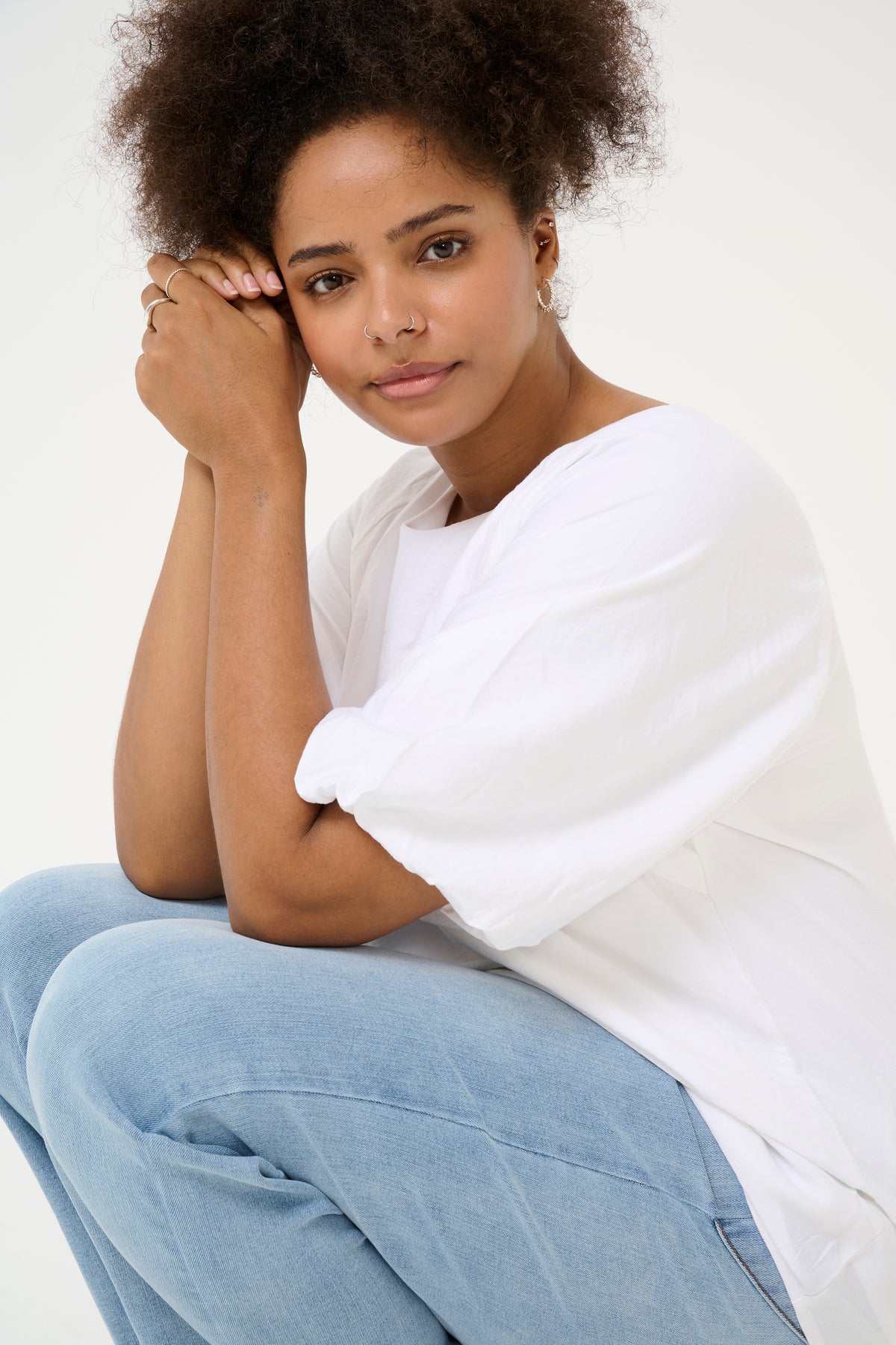 Kaffe Curve Gabbi Blouse in White