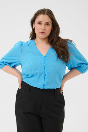 Kaffe Curve Gabby Blouse in Blue