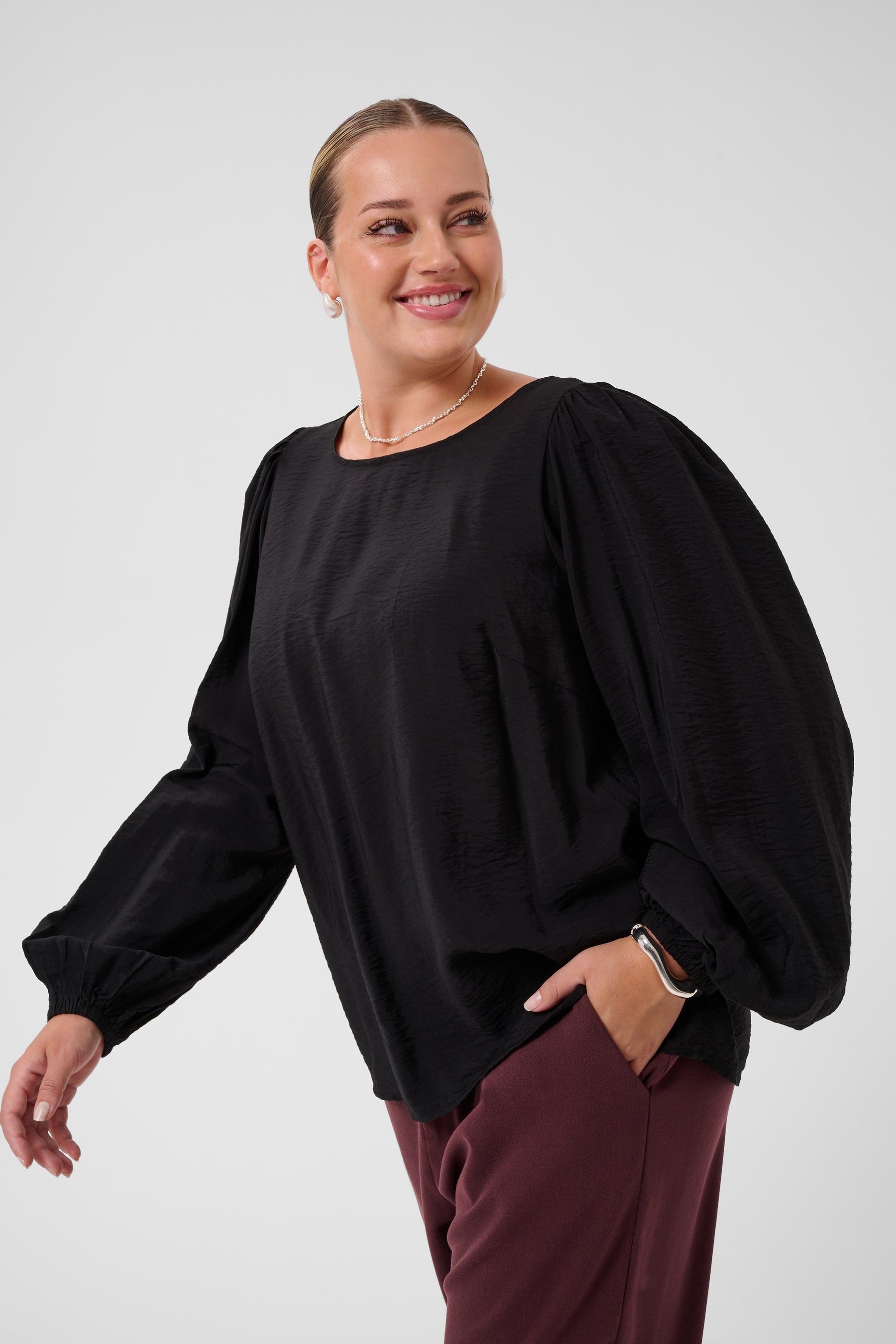 Kaffe Curve Gila Blouse in Black 
