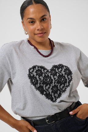 Kaffe Curve Glorina T-Shirt in Grey 