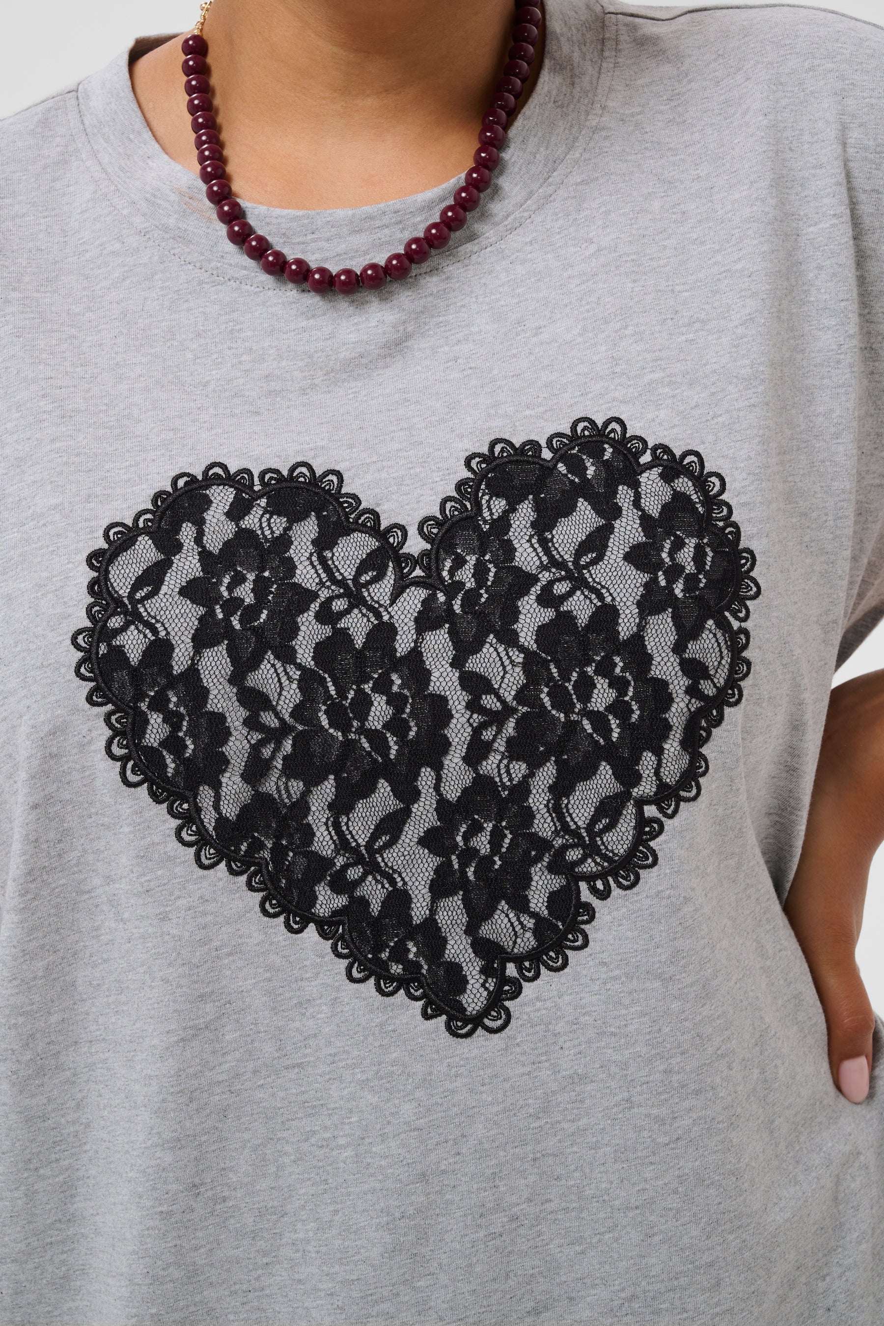 Kaffe Curve Glorina T-Shirt in Grey 