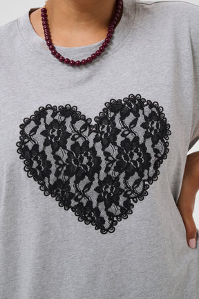 Kaffe Curve Glorina T-Shirt in Grey 