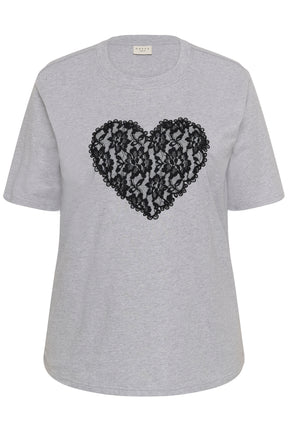 Kaffe Curve Glorina T-Shirt in Grey 