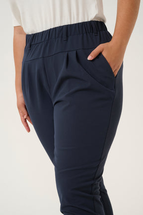 Kaffe Curve Jia Trousers in Navy