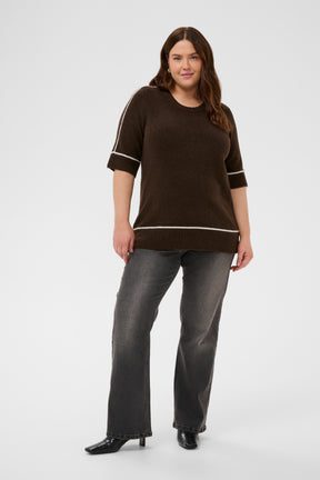 Kaffe Curve Jinga Knit Top in Brown 