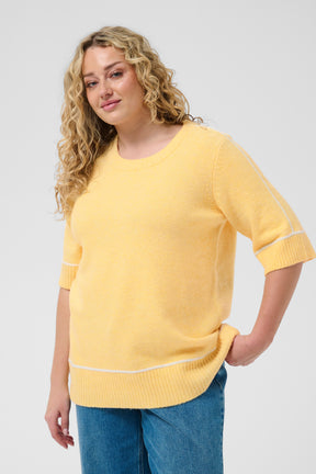 Kaffe Curve Jinga Knit Top in Yellow 