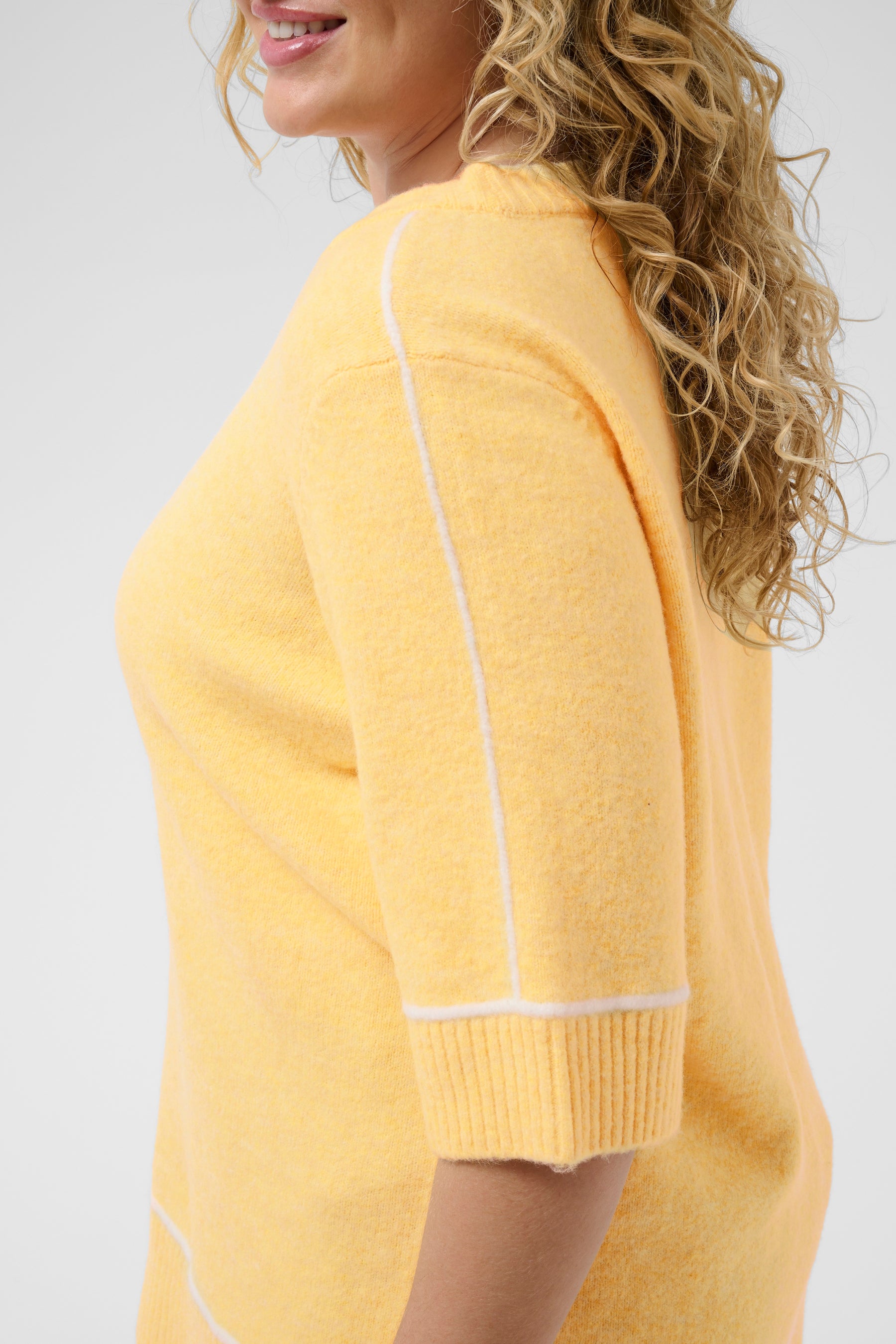Kaffe Curve Jinga Knit Top in Yellow 