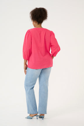 Kaffe Curve Jolana Blouse in Fuchsia