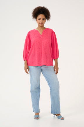Kaffe Curve Jolana Blouse in Fuchsia