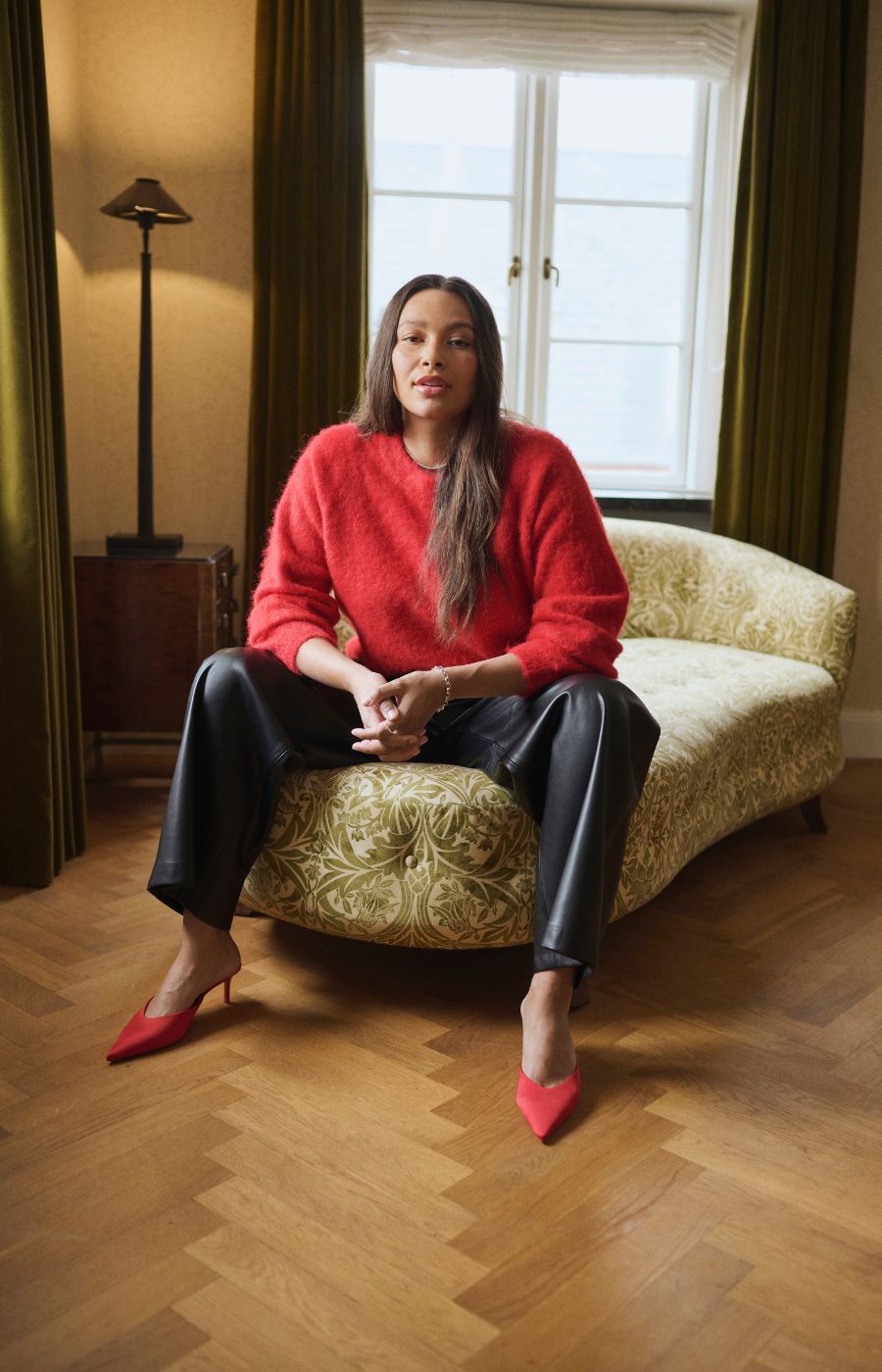 Kaffe Curve Jordi Jumper in Crimson 