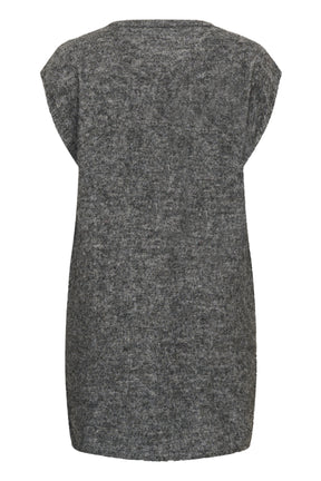 Kaffe Curve Jordi Sleeveless Cardigan in Grey 