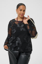 Kaffe Curve Juliana Lace Top in Black 